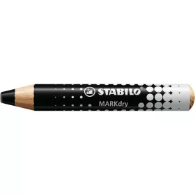   Táblaceruza fehértáblához, flipchartpapírhoz, kúpos, STABILO "MARKdry", fekete