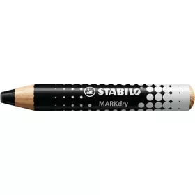   Táblaceruza fehértáblához, flipchartpapírhoz, kúpos, STABILO "MARKdry", fekete