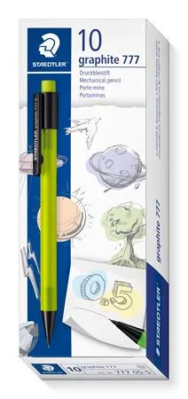 Nyomósirón, 0,5 mm, STAEDTLER "Graphite 777", zöld