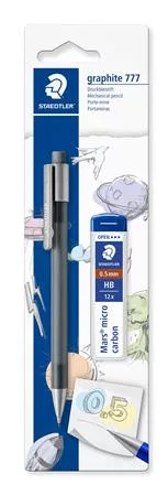Nyomósirón és grafitbél, 0,5 mm, STAEDTLER "Graphite 777", vegyes színek