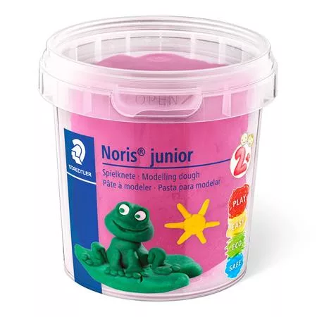 Modellező gyurma készlet, STAEDTLER "Noris® junior 813", 4 különböző neon szín