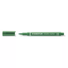   Dekormarker, 1-2 mm, kúpos, STAEDTLER "8323", metálzöld