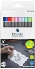 Ecsetirón készlet, hajlékony heggyel, SCHNEIDER "Paint-It 070", 10 különböző szín