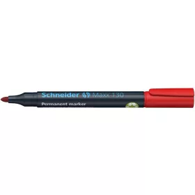   Alkoholos marker, 1-3 mm, kúpos, SCHNEIDER "Maxx 130", piros