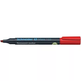   Alkoholos marker, 1-4 mm, vágott, SCHNEIDER "Maxx 133", piros