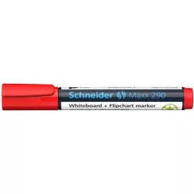   Tábla- és flipchart marker, 2-3 mm, kúpos, SCHNEIDER "Maxx 290", piros