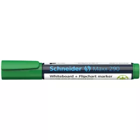   Tábla- és flipchart marker, 2-3 mm, kúpos, SCHNEIDER "Maxx 290", zöld