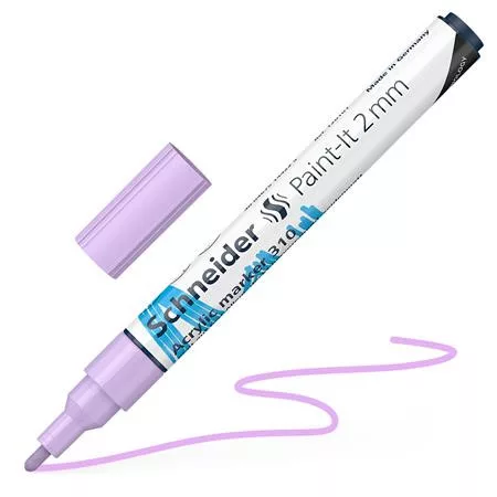 Dekormarker, akril, 2 mm, SCHNEIDER "Paint-It 310", pasztell-lila