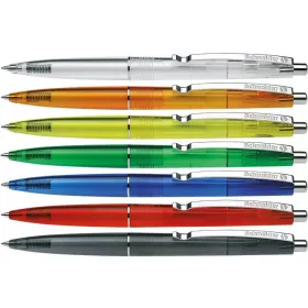   Golyóstoll, 0,5 mm, nyomógombos, vegyes színű test, SCHNEIDER "K20 Icy", kék