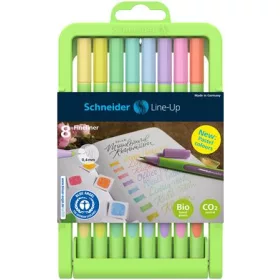   Tűfilc készlet, 0,4 mm, SCHNEIDER "Line-Up Pastel", 8 különböző pasztell szín