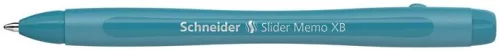 Golyóstoll, 0,7 mm, kupakos, SCHNEIDER "Slider Memo XB", pávakék