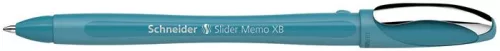Golyóstoll, 0,7 mm, kupakos, SCHNEIDER "Slider Memo XB", pávakék