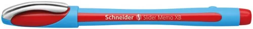 Golyóstoll, 0,7 mm, kupakos, SCHNEIDER "Slider Memo XB", piros