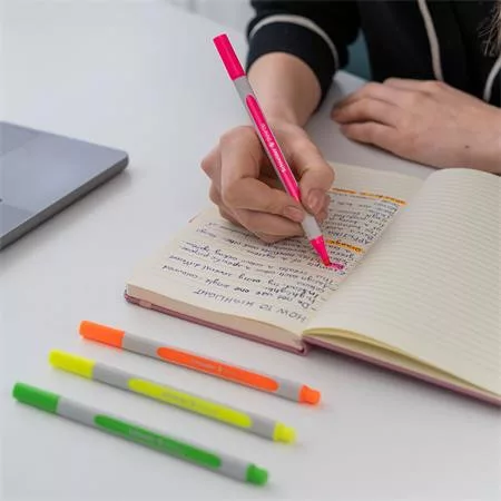 Szövegkiemelő toll készlet, 1-4 mm, SCHNEIDER "Shine-Up", 4 különböző szín