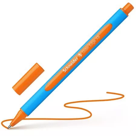 Golyóstoll, 0,7 mm, kupakos, SCHNEIDER "Slider Edge XB", narancssárga