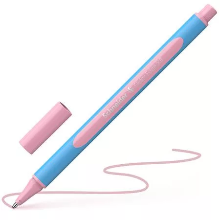 Golyóstoll, 0,7 mm, kupakos, SCHNEIDER "Slider Edge XB Pastel", rózsa