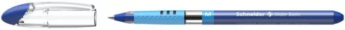 Golyóstoll, 0,5 mm, kupakos, SCHNEIDER "Slider Basic M", kék