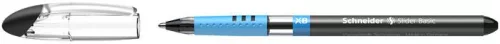 Golyóstoll, 0,7 mm, kupakos, SCHNEIDER "Slider Basic XB", fekete