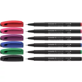   Tűfilc készlet, 0,4 mm, SCHNEIDER "Topliner 967", 6 különböző szín