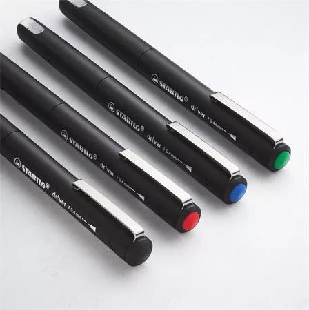 Tűfilc, 0,4 mm, STABILO "dr!ver", fekete