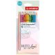 Akvarell ceruza készlet, STABILO "Aquacolor Pastellove", 12 különböző szín