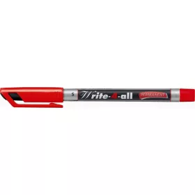   Alkoholos marker, 0,4 mm, kúpos, STABILO "Write-4-all", piros