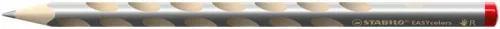 Színes ceruza, háromszögletű, jobbkezes, vastag, STABILO "EASYcolors", ezüst