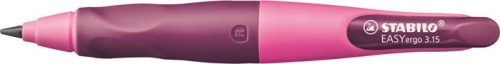Nyomósirón, 3,15 mm, jobbkezes, ajándék hegyezővel, STABILO "EasyErgo Start", rózsaszín