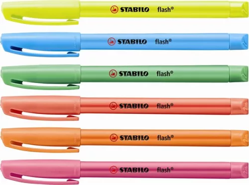 Szövegkiemelő, 1-3,5 mm, STABILO "Flash", zöld