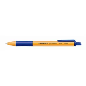   Golyóstoll, 0,5 mm, nyomógombos, STABILO "Pointball", kék