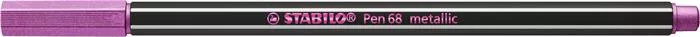 Filctoll, 1,4 mm, STABILO "Pen 68 metallic", metál rózsaszín