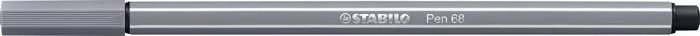 Filctoll, 1 mm, STABILO "Pen 68", sötét szürke