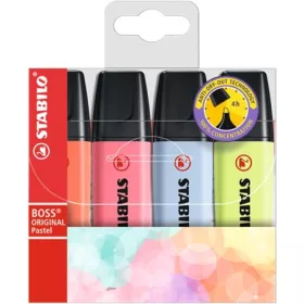   Szövegkiemelő készlet, 2-5 mm, STABILO "BOSS original Pastel3", 4 különböző szín
