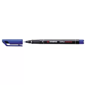 Alkoholos marker, 0,7 mm, STABILO "OHPen F", kék