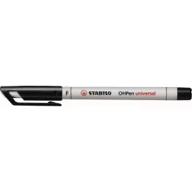   Alkoholmentes marker, OHP, 0,7 mm, STABILO "OHPen F", fekete