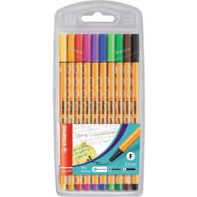   Tűfilc készlet, 0,4 mm, STABILO "Point 88", 10 különböző szín