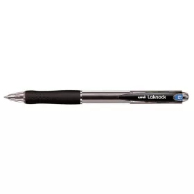   Golyóstoll, 0,3 mm, nyomógombos, UNI "SN-100 Laknock", fekete