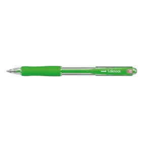   Golyóstoll, 0,3 mm, nyomógombos, UNI "SN-100 Laknock", zöld