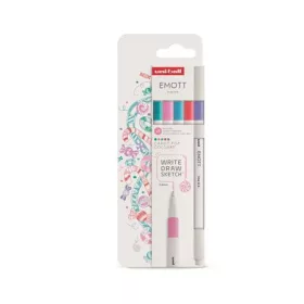   Tűfilc készlet, 0,4 mm, UNI "Emott Candy Pop", 5 különböző szín