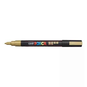 Dekormarker, 0,9-1,3 mm, UNI "Posca PC-3M", arany