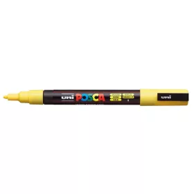 Dekormarker, 0,9-1,3 mm, UNI "Posca PC-3M", sárga