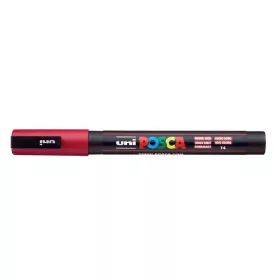   Dekormarker, 0,9-1,3 mm, UNI "Posca PC-3M", sötétpiros