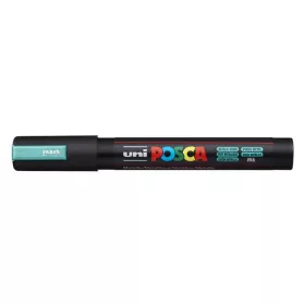   Dekormarker, 1,8-2,5 mm, UNI "Posca PC-5M", metálzöld