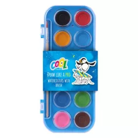 Vízfesték, 12 szín, 28 mm, COOL BY VICTORIA