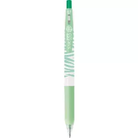   Zseléstoll, 0,33 mm, nyomógombos, csíkos test, ZEBRA "Sarasa Clip Pastel", pasztellzöld
