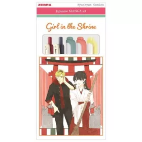   Írószer készlet, ZEBRA "Manga Set, Girl in the shrine", 5 darabos