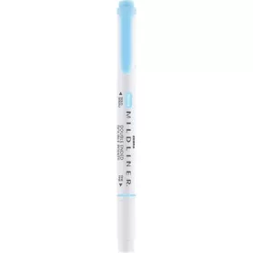   Szövegkiemelő, 1,0/3,5 mm, kétvégű, ZEBRA "Mildliner Fluorescent", kék