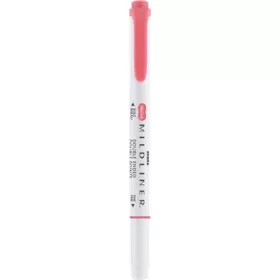   Szövegkiemelő, 1,0/3,5 mm, kétvégű ZEBRA "Mildliner Cool & Refined" piros