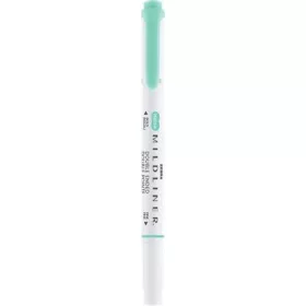   Szövegkiemelő, 1,0/3,5 mm, kétvégű, ZEBRA "Mildliner Fluorescent", türkiz