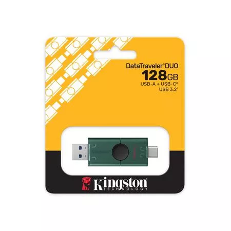 Pendrive, 128GB, USB 3.2 Gen1, USB-A/USB-C, KINGSTON "DataTraveler Duo"